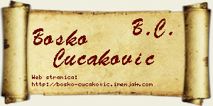 Boško Čučaković vizit kartica
